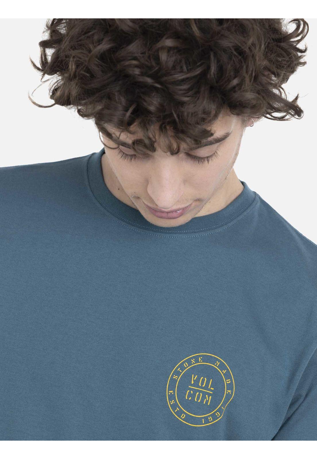 Polera M/C Básica Hombre 7P115-MV22 Azul Volcom-2