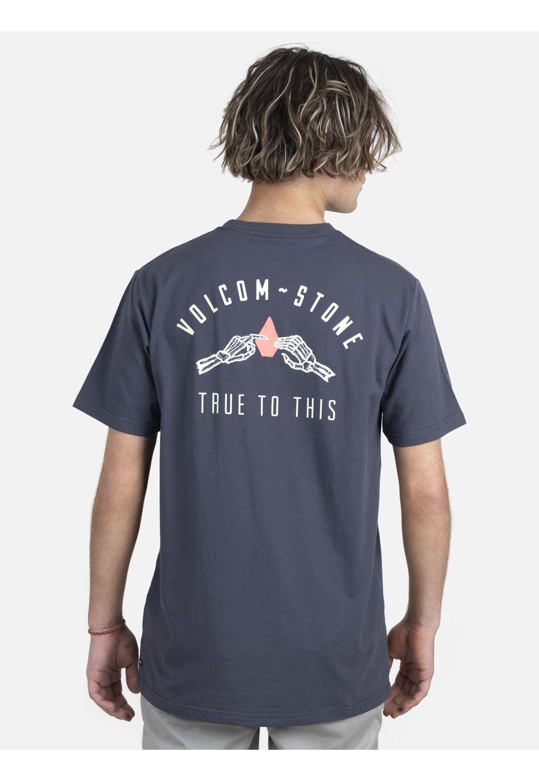 Polera M/C Básica Hombre 7P213-MV22 Gris Oscuro Volcom-1