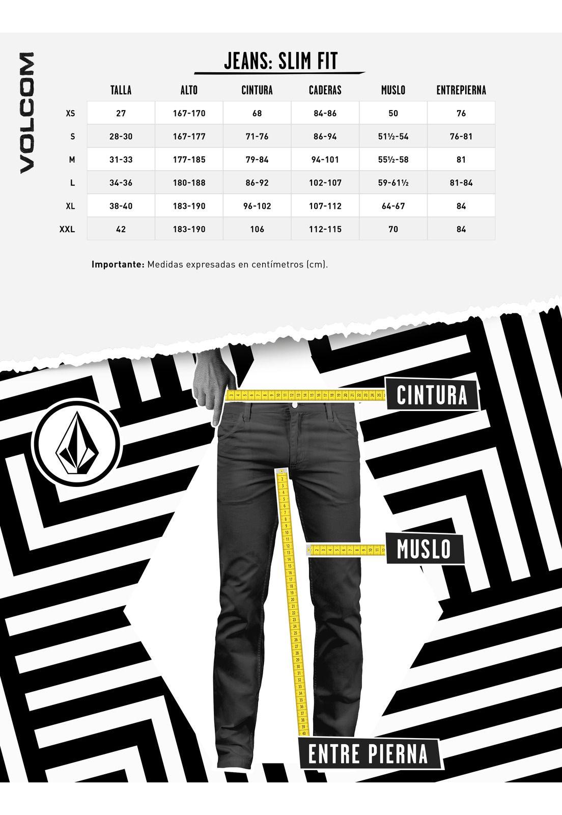 Jeans XX Vorta Tapered Fit Celeste Hombre Volcom-5