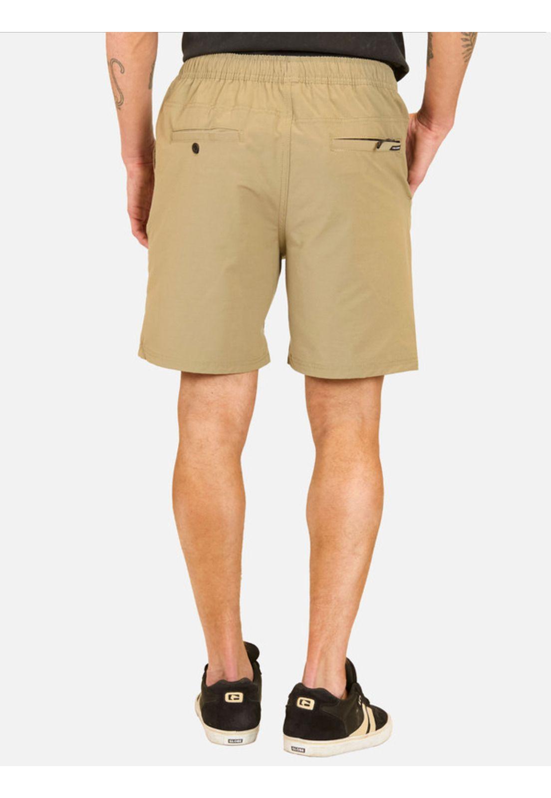 Bermuda Volcom Hybrid Melange Khaki Hombre Volcom-1