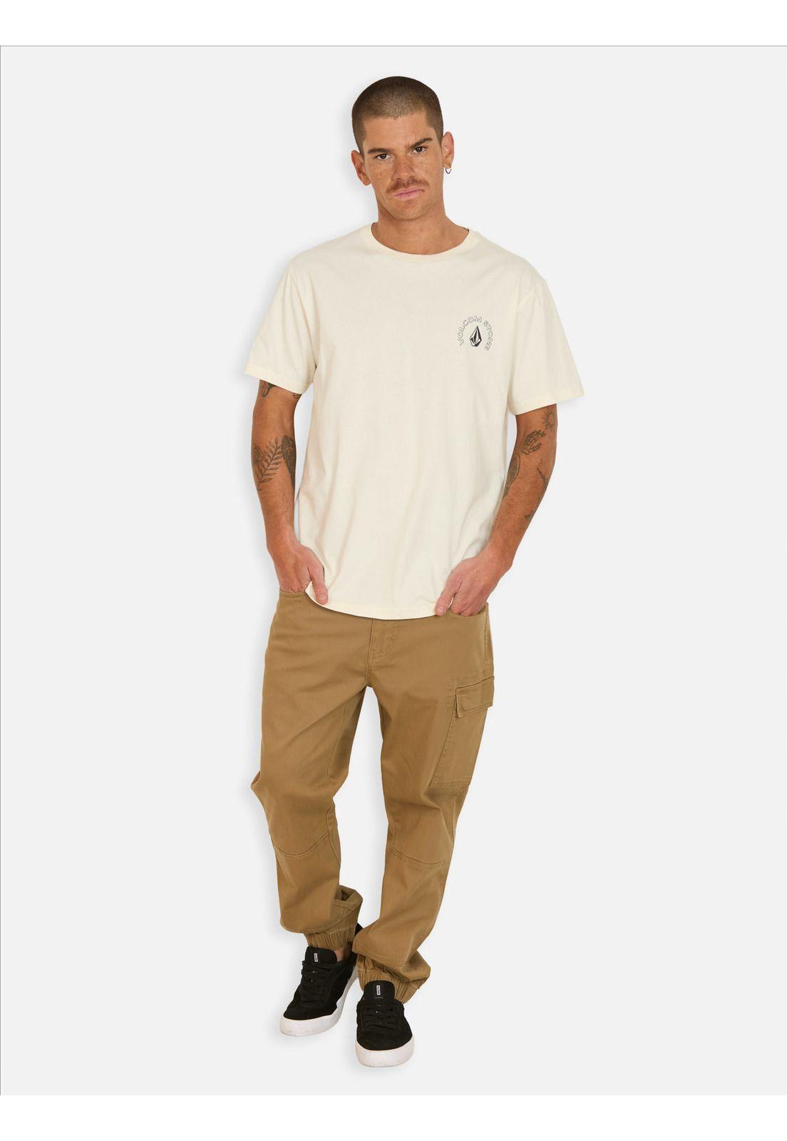 Polera MC Push Beige Hombre Volcom-3