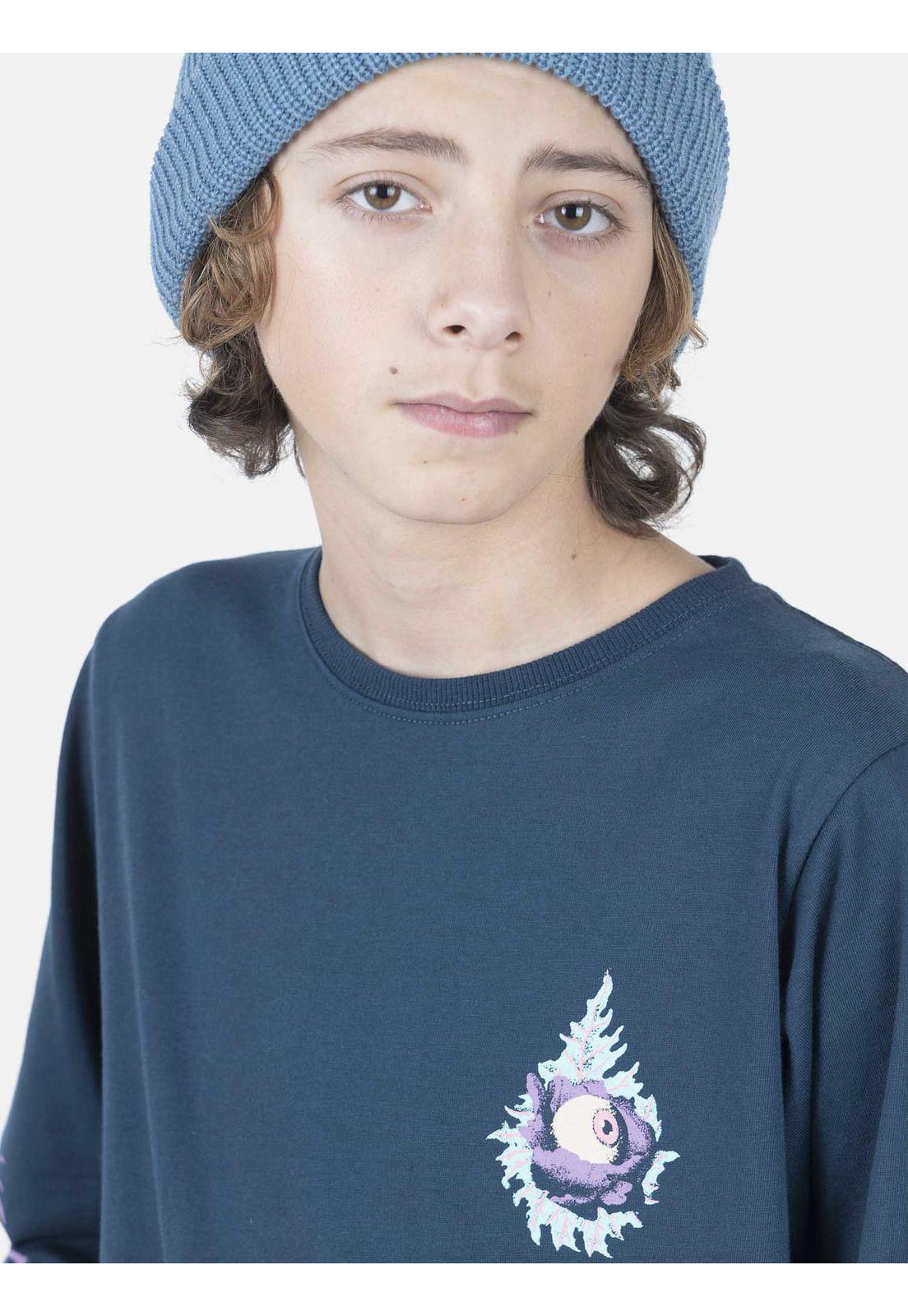 Polera Juvenil FA MAX LOEFFLER LS Y Azul Volcom-2