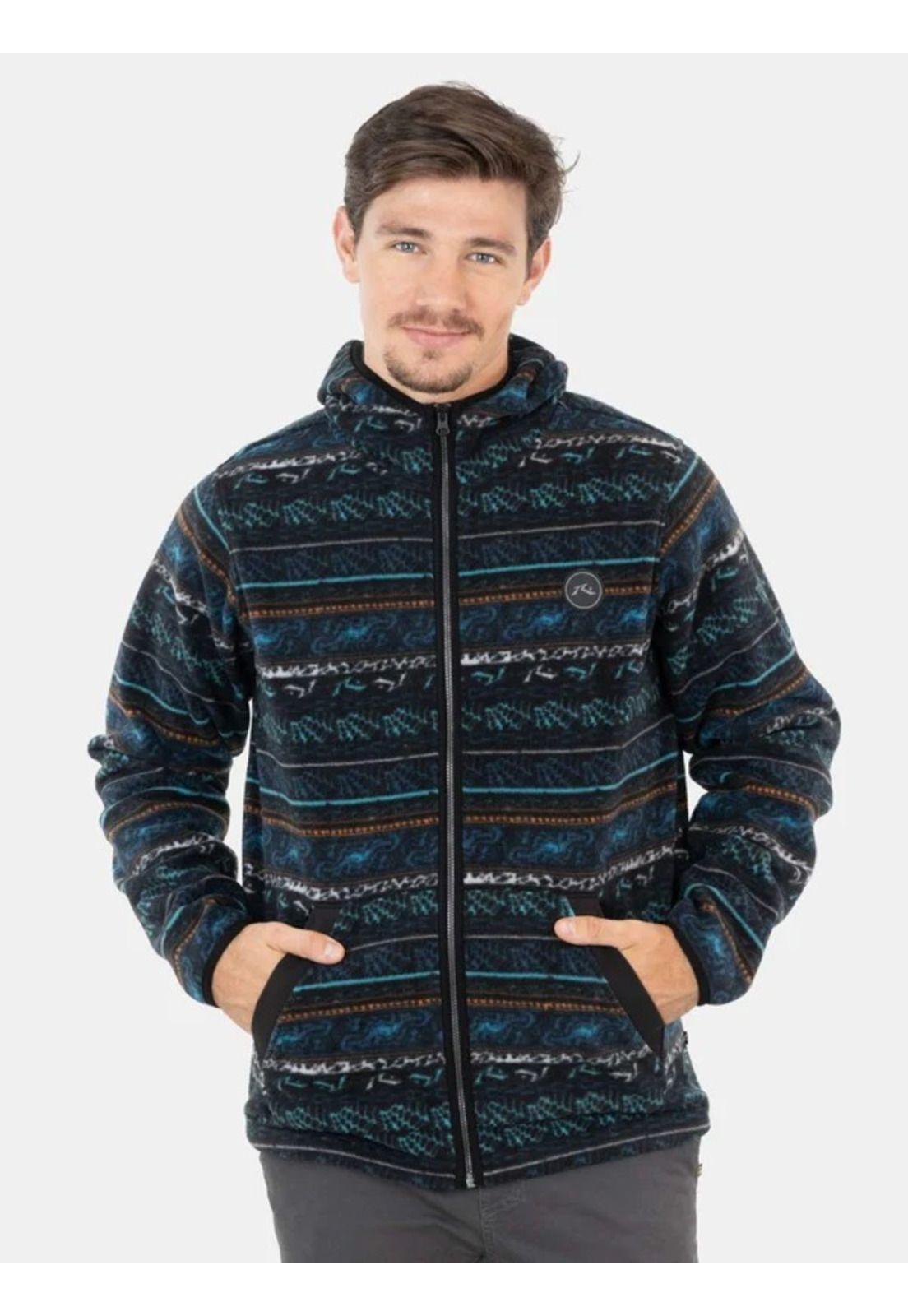 Poleron Micropolar Zekka Multicolor Hombre Rusty-0
