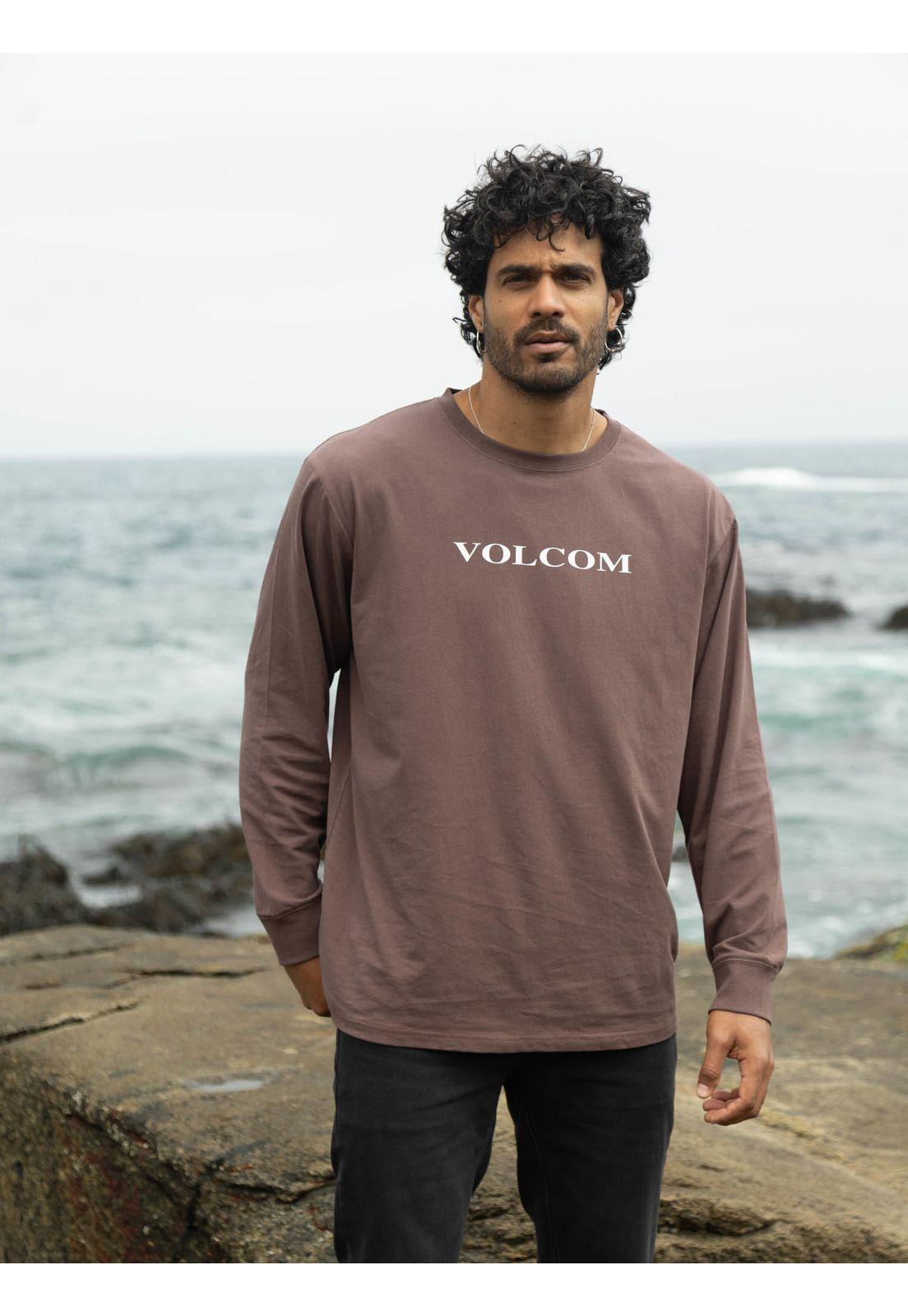 Polera ML VLC Stone Café Hombre Volcom-0