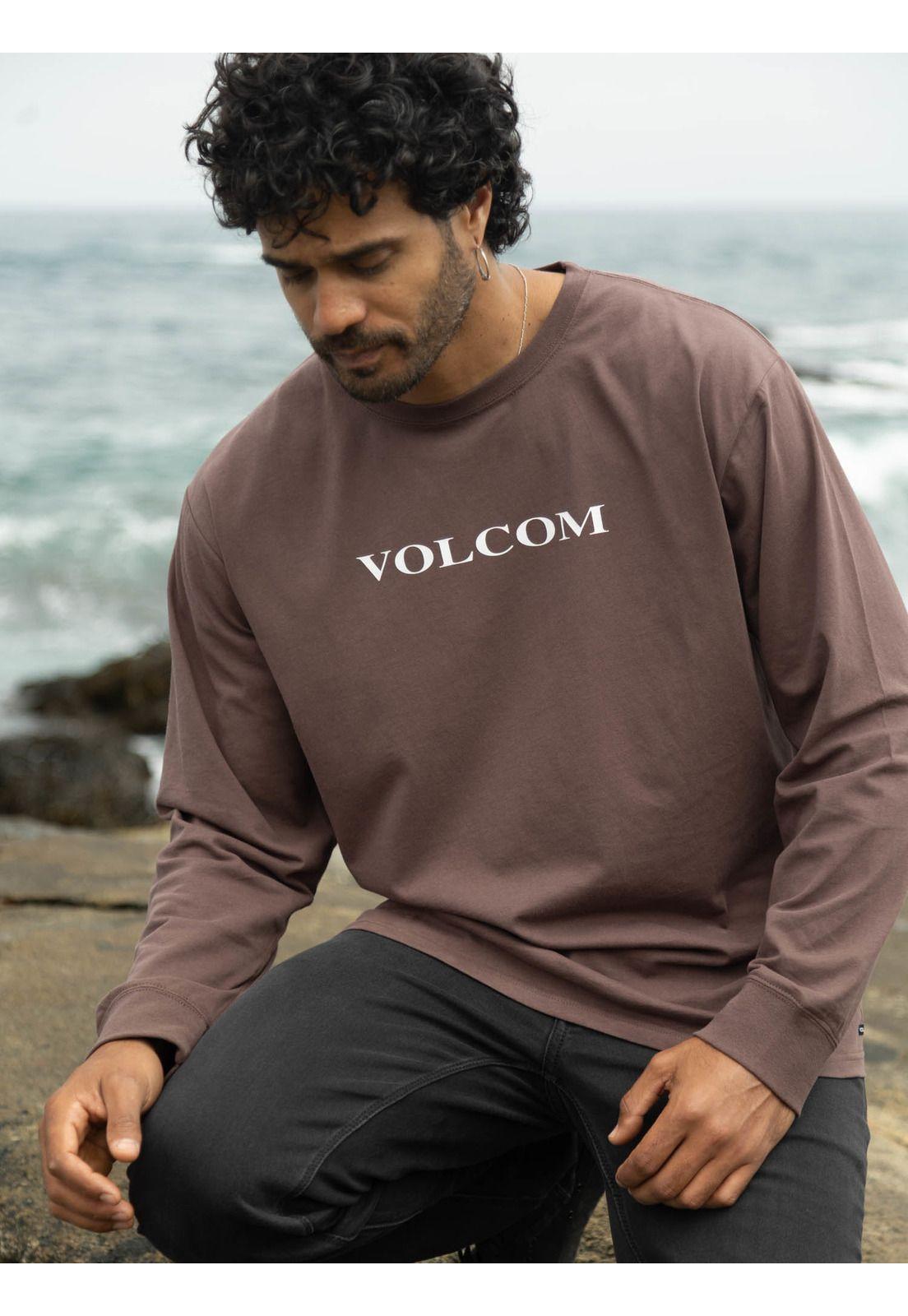 Polera ML VLC Stone Café Hombre Volcom-1
