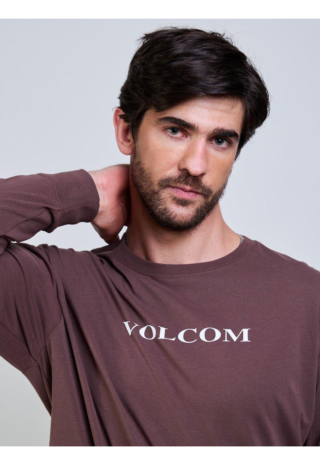Polera ML VLC Stone Café Hombre Volcom-3