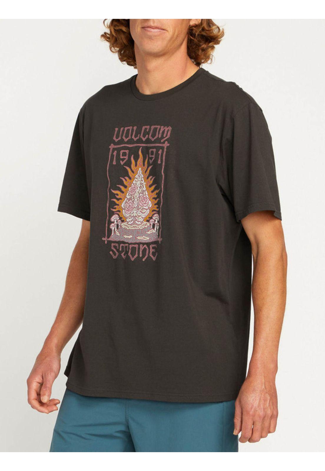 Polera Caged Stone Negro Hombre Volcom-3