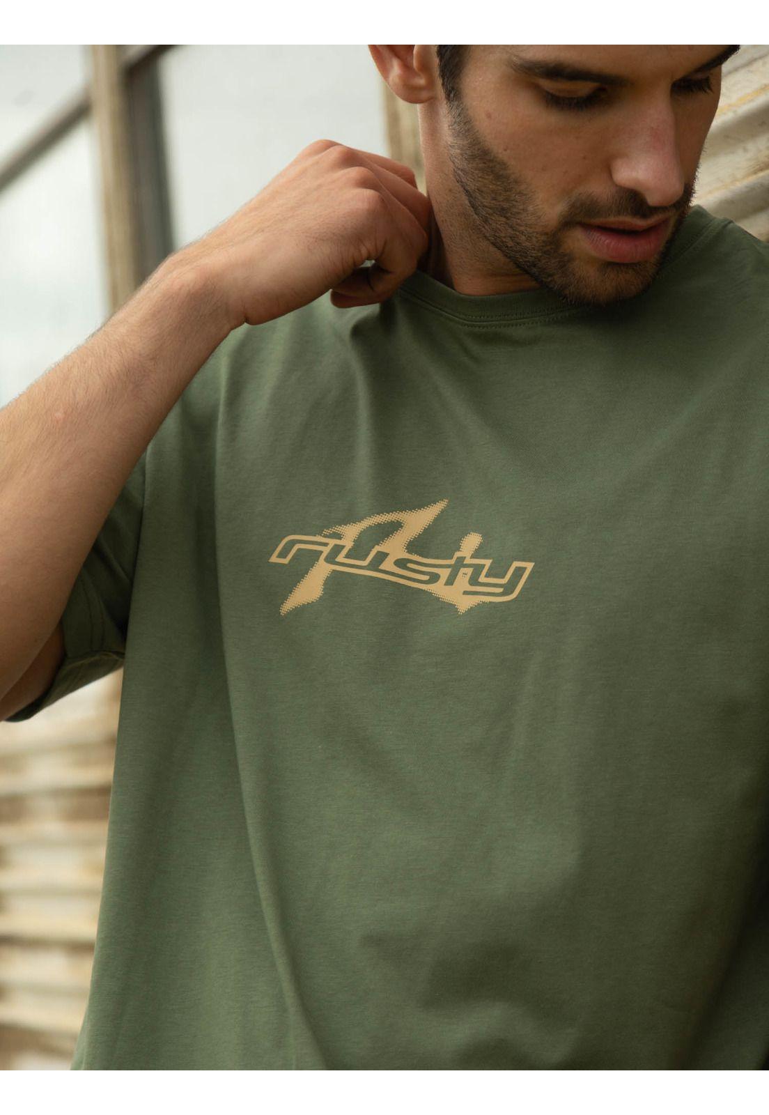 Polera MC Halftone Verde Hombre Rusty-1