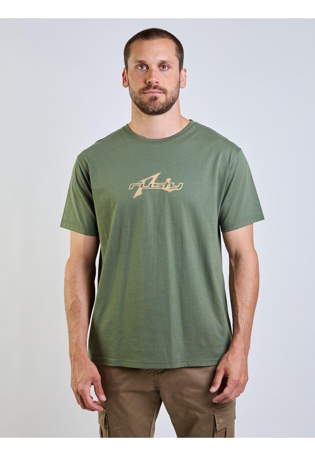 Polera MC Halftone Verde Hombre Rusty-3