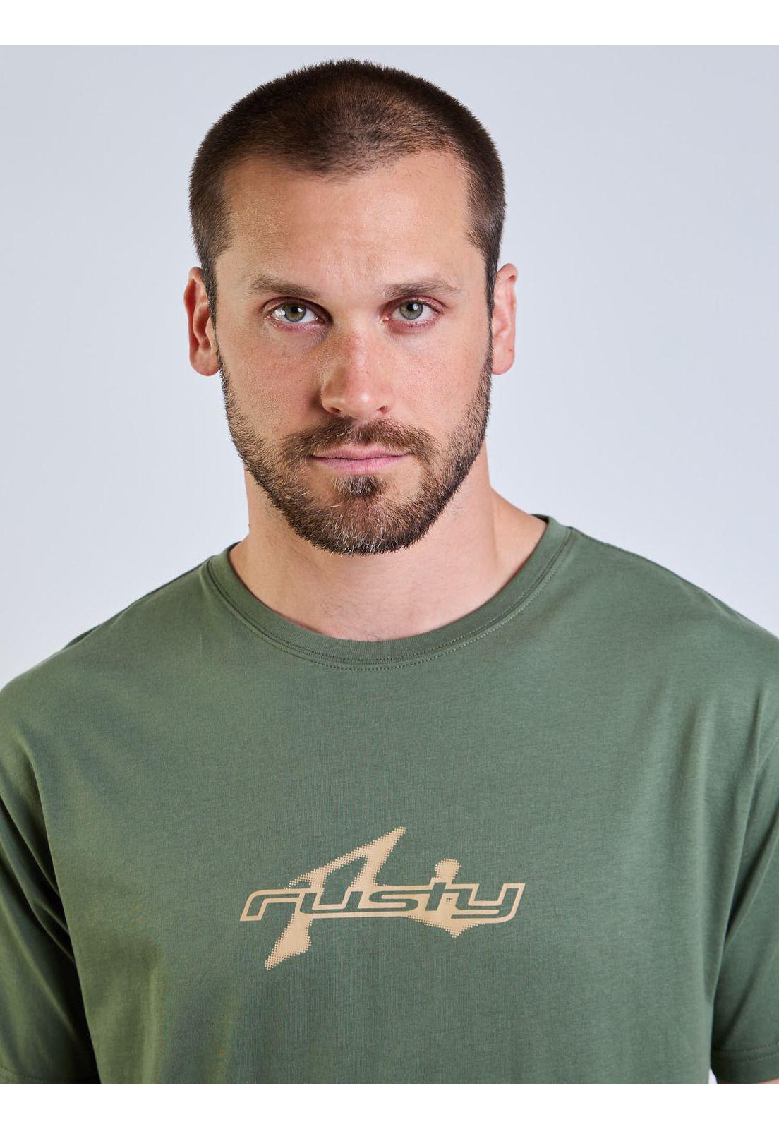 Polera MC Halftone Verde Hombre Rusty-6