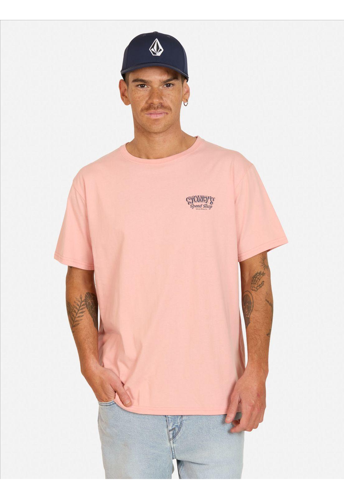 Polera MC Push Rosado Hombre Volcom-0
