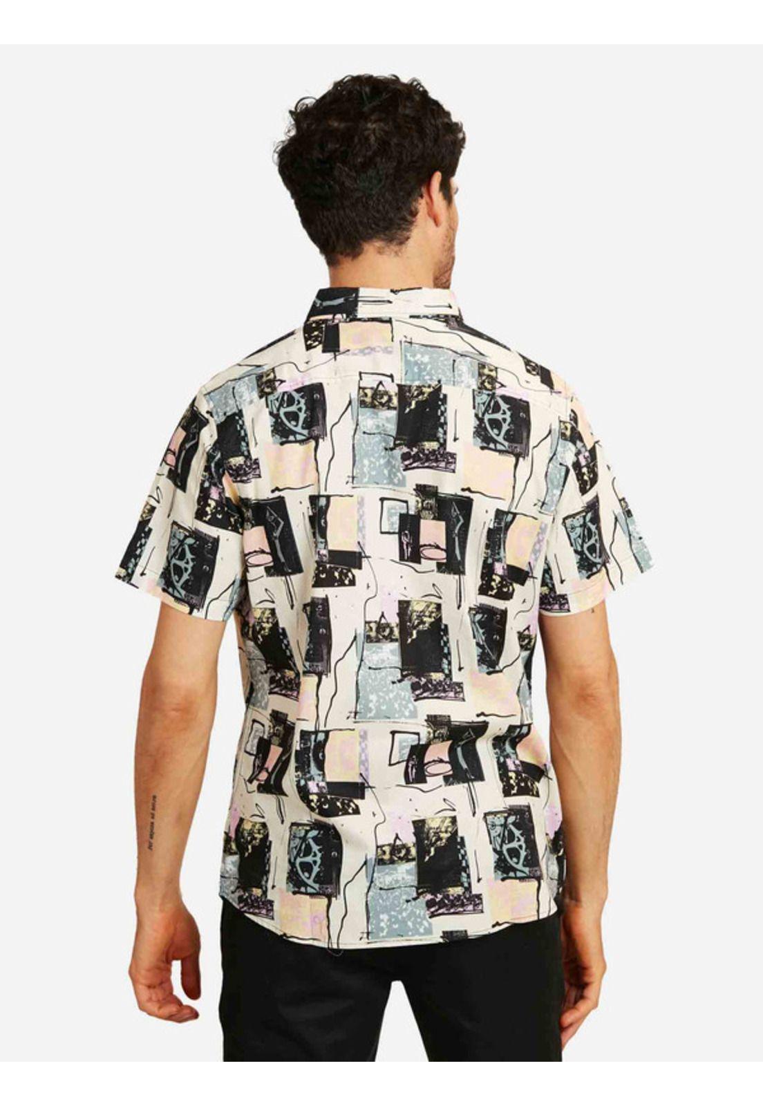 Camisa Collage Short Sleeve Shirt Multicolor Hombre Volcom-1