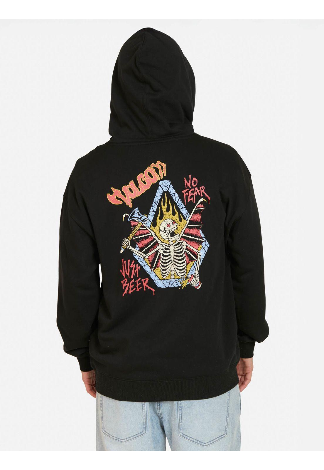 Poleron Canguro Noder Negro Hombre Volcom-1