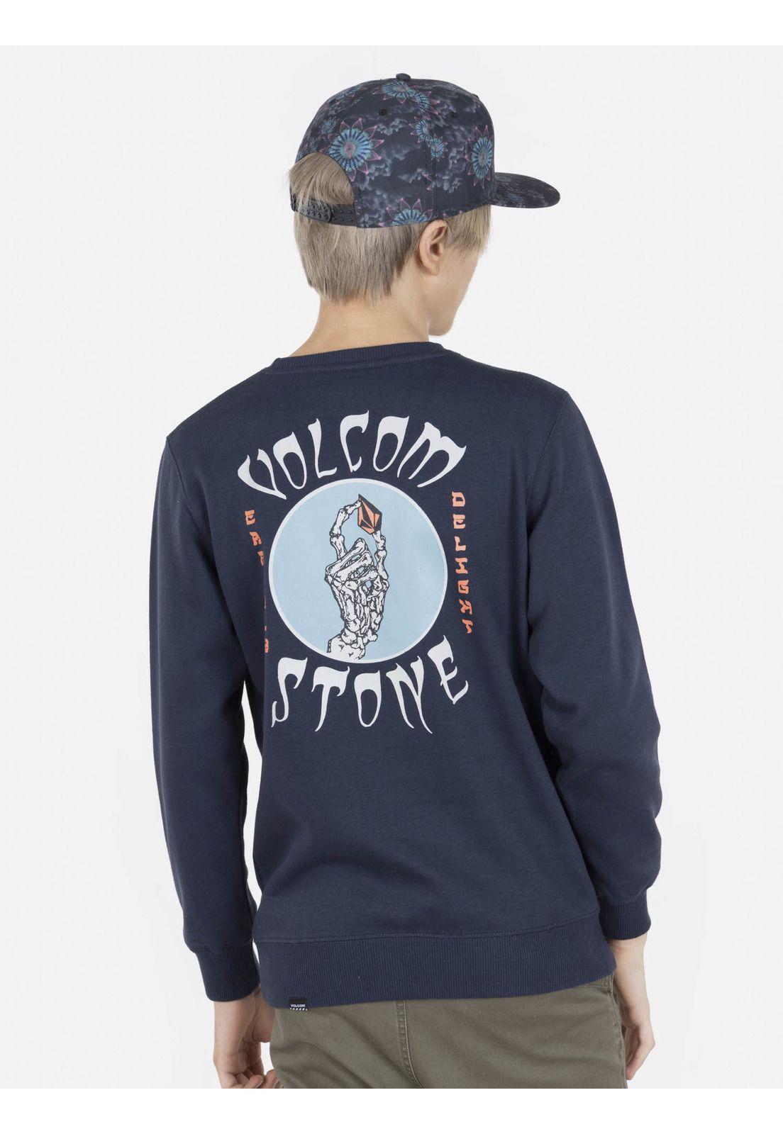 Poleron STONED 2 DABONE CREW Juvenil Azul Volcom-1
