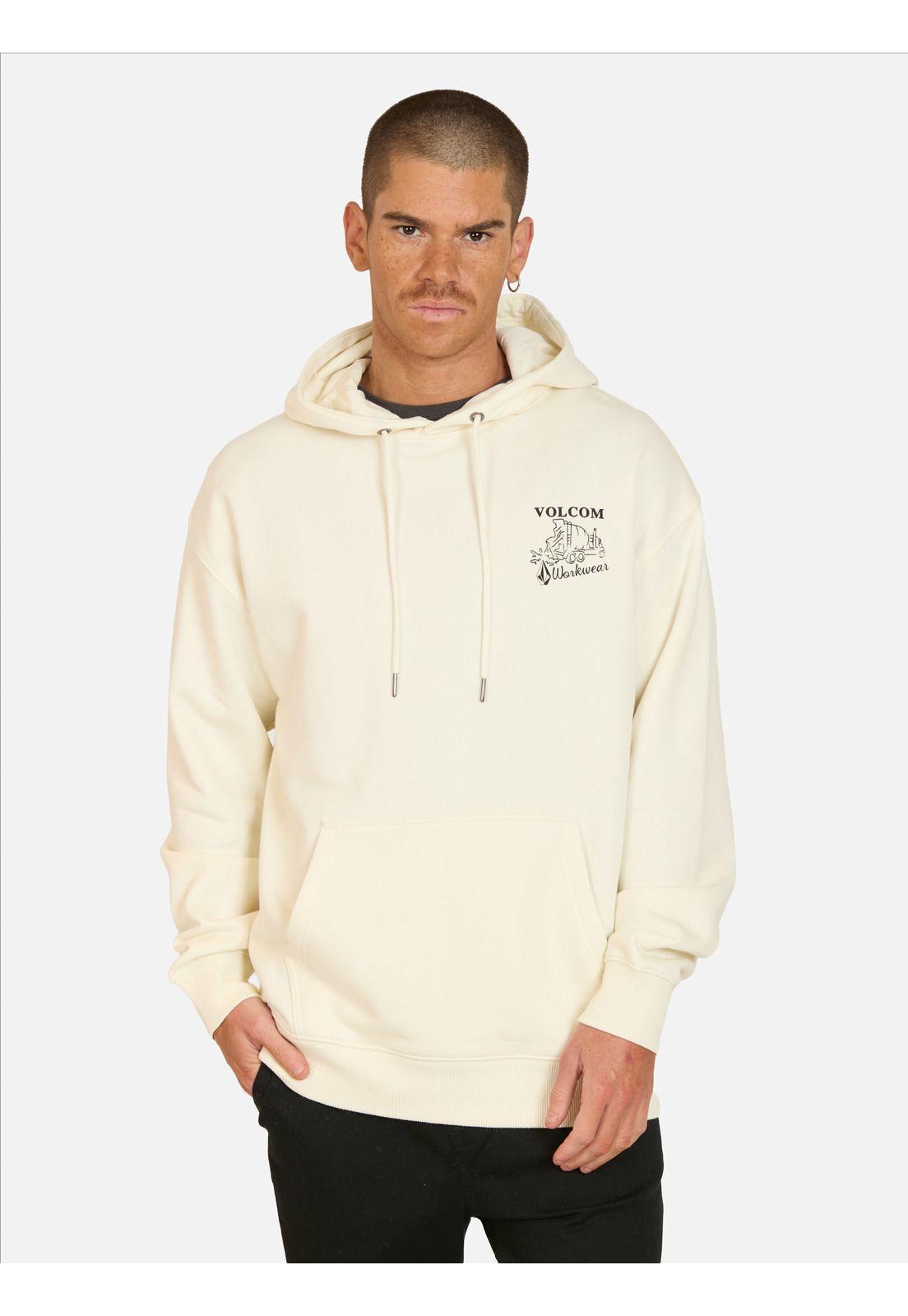 Poleron Canguro Operator Beige Hombre Volcom-0