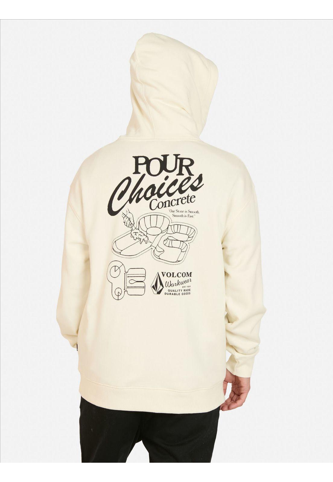 Poleron Canguro Operator Beige Hombre Volcom-1