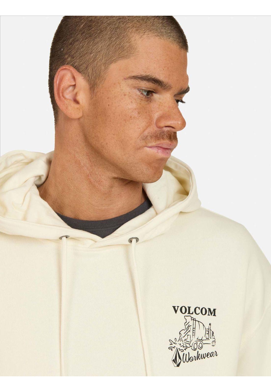 Poleron Canguro Operator Beige Hombre Volcom-2