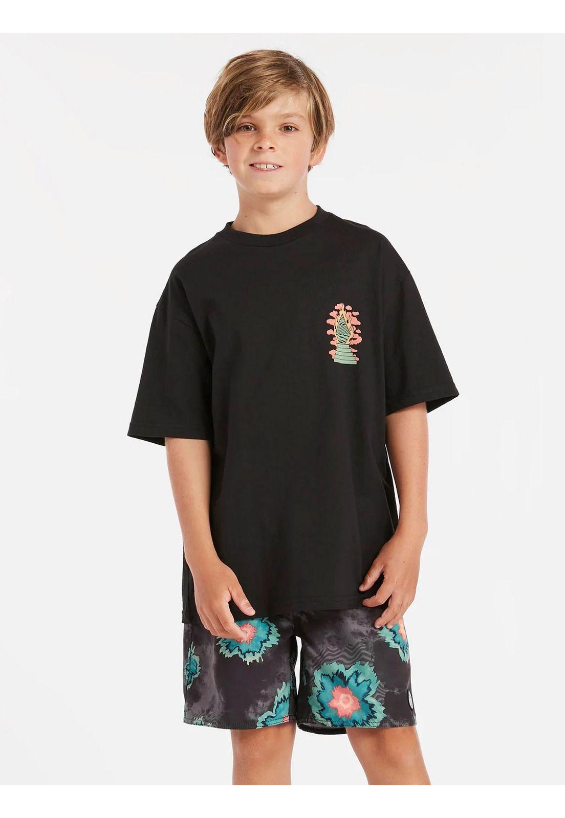 Traje de Baño MEDAL PETAL TRUNK Juvenil Negro Volcom-2