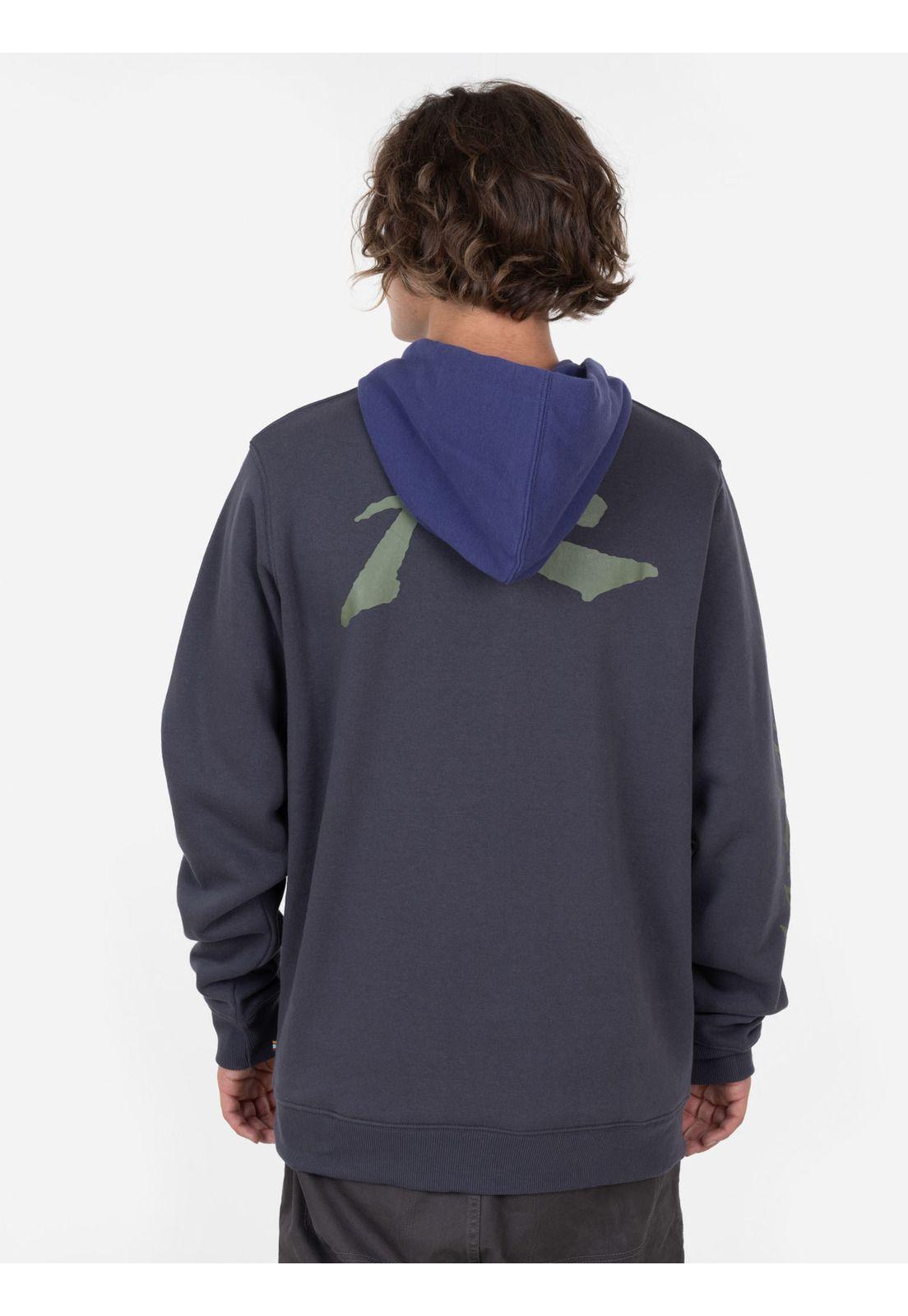 Poleron RUSTY LOGO HOODIE Hombre Gris Rusty-1