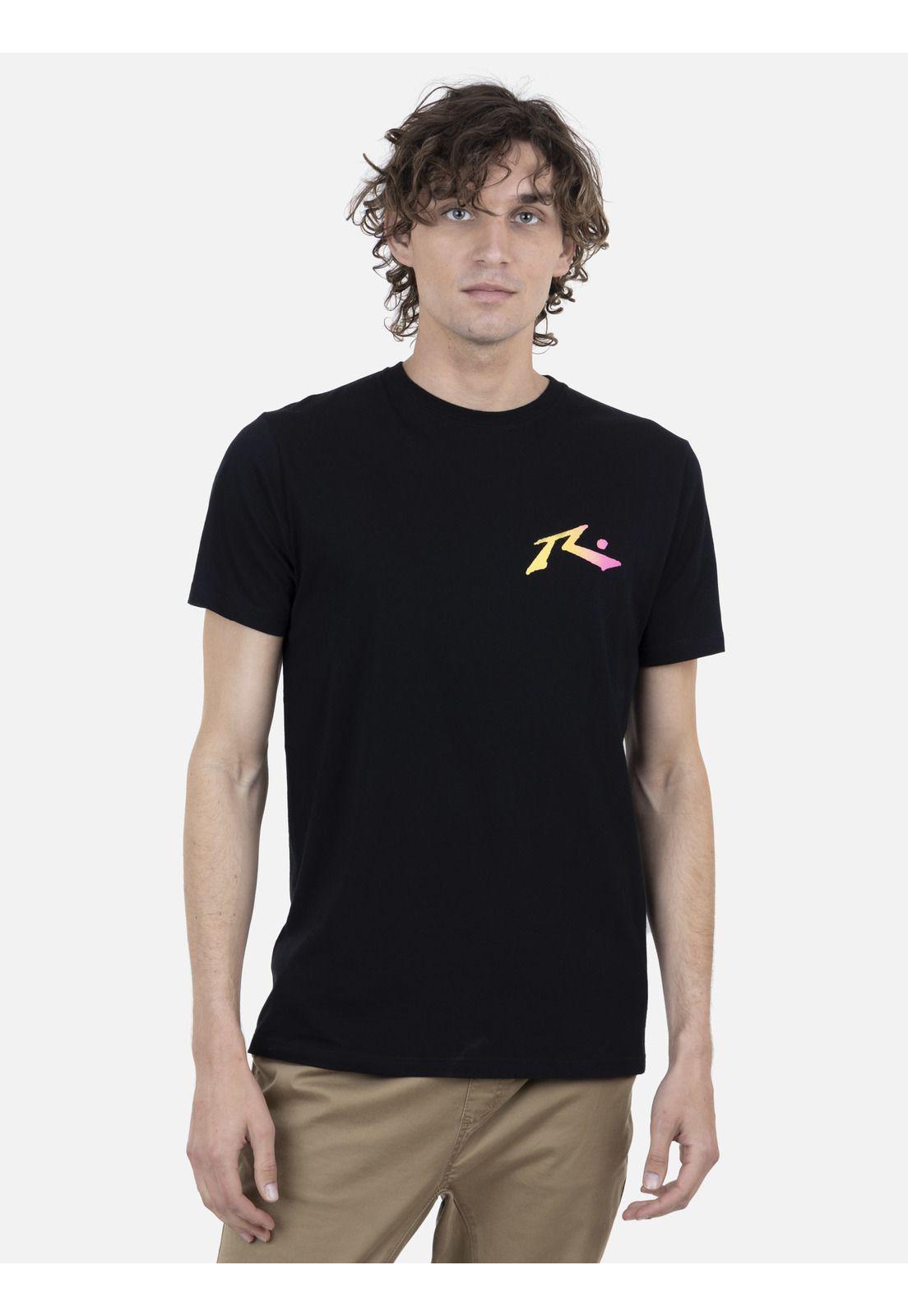 Polera Hombre 90´S SURF S/S TEE Negro Rusty-0