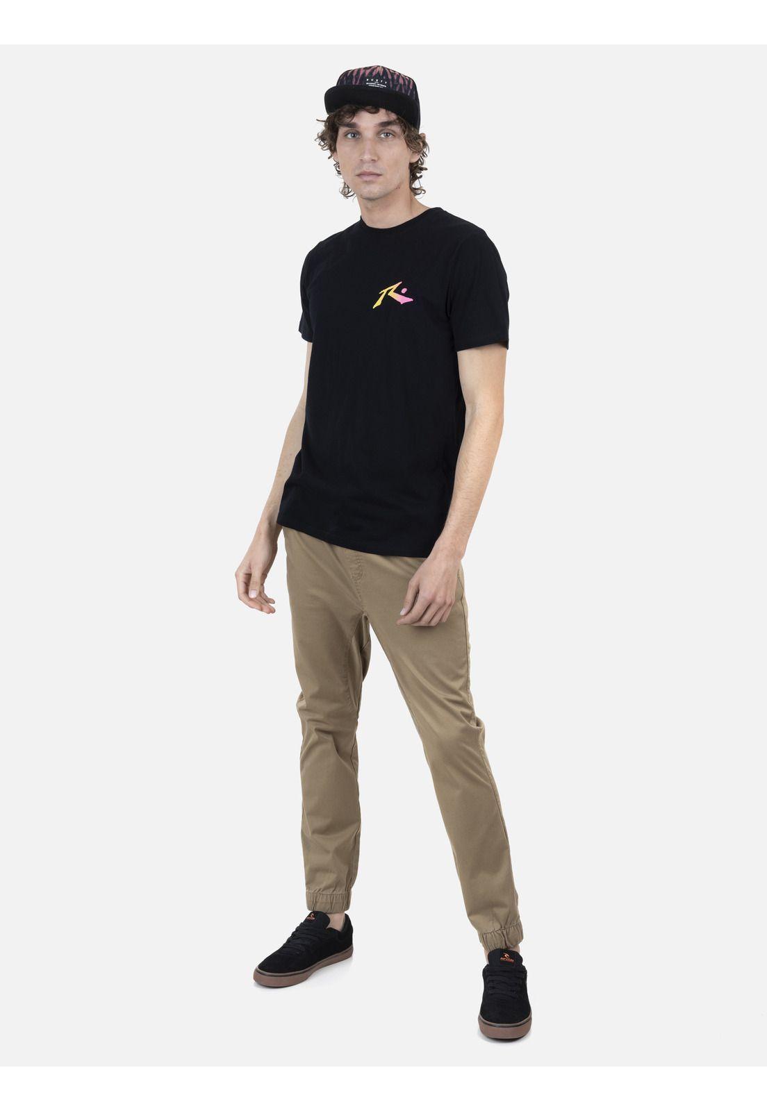 Polera Hombre 90´S SURF S/S TEE Negro Rusty-3