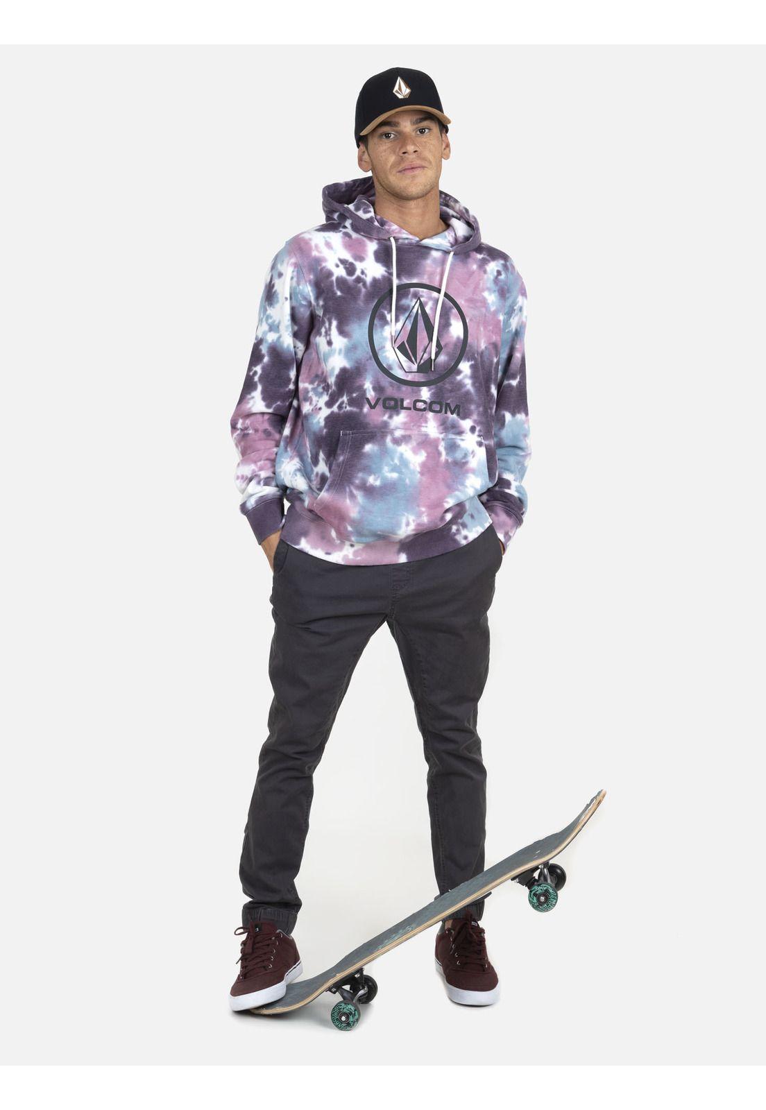 Poleron Canguro Hombre 7O156-MV22 Burdeo Volcom-3