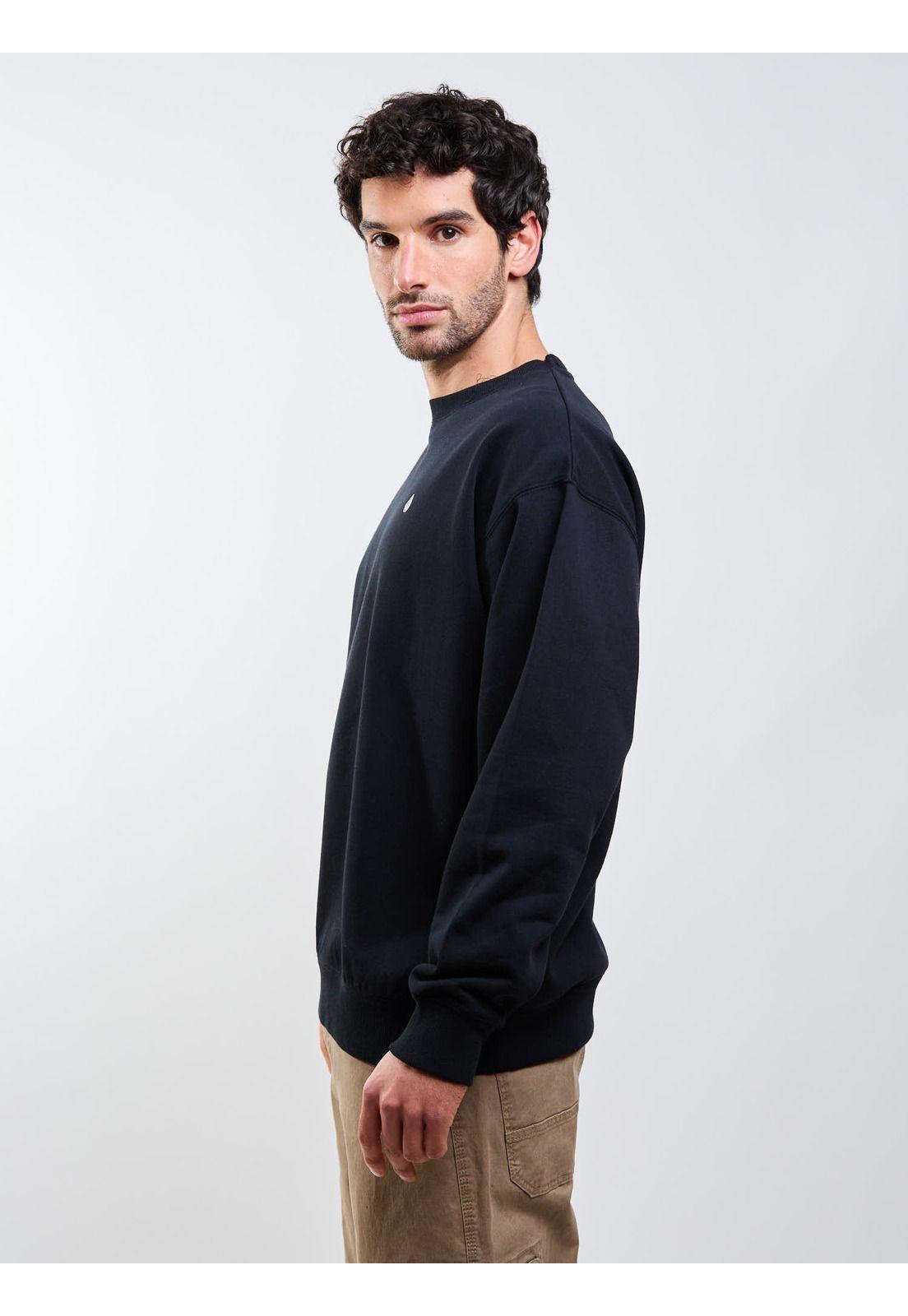 Poleron CR Single Stone Crew Negro Hombre Volcom-2