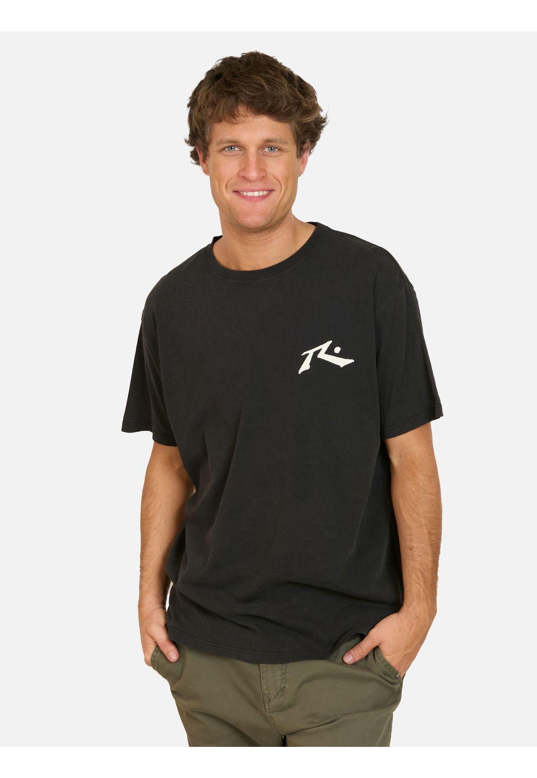 Polera MC Flash Negro Hombre Rusty-0