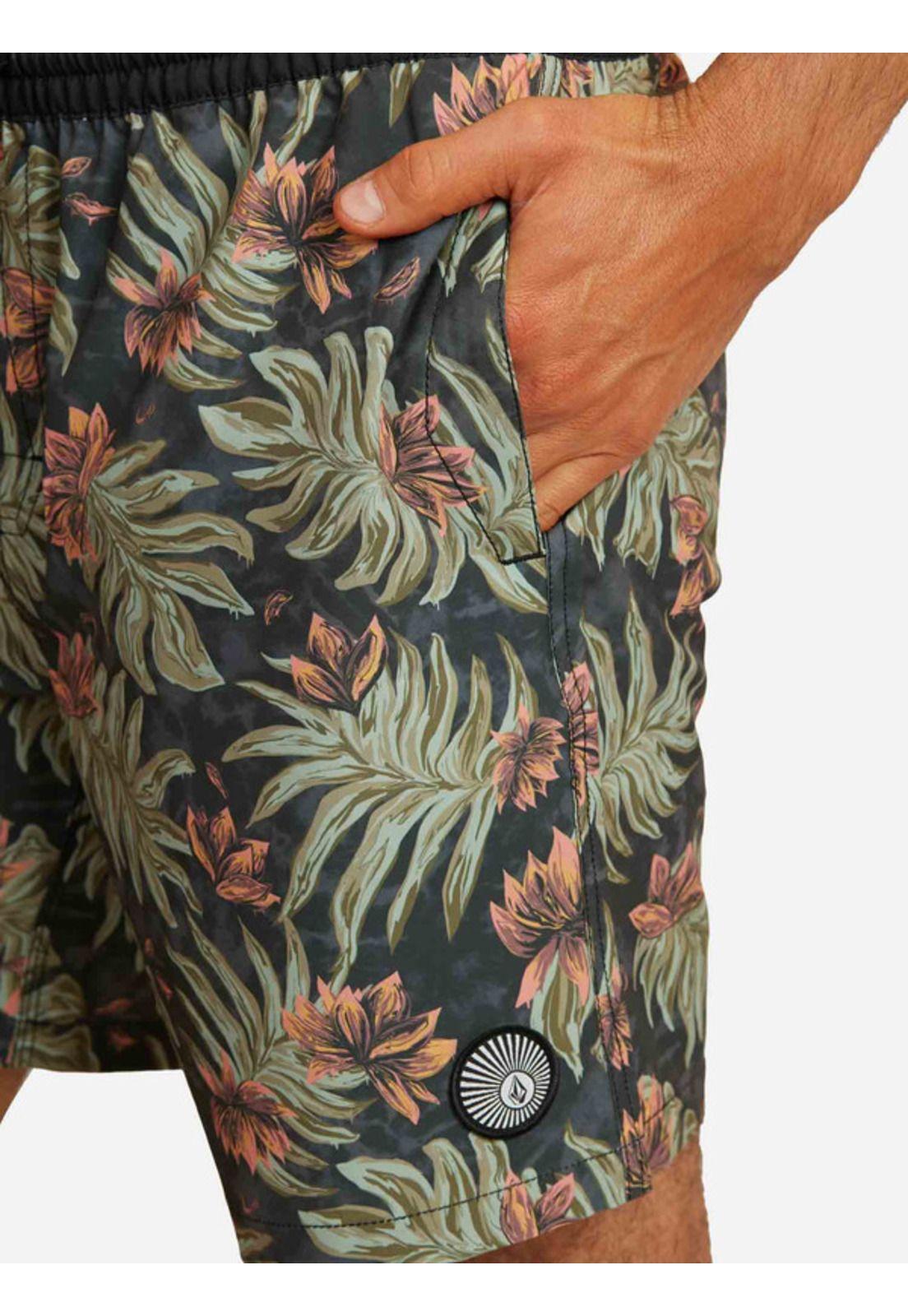 Traje De Baño Marble floral Trunks Multicolor Hombre volcom-2