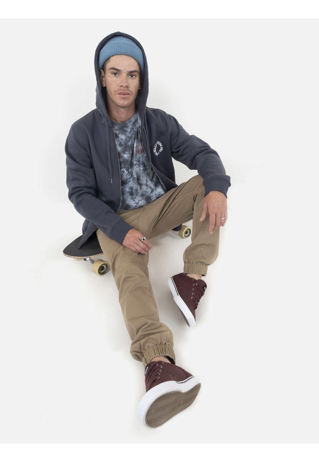 Poleron Hombre OPPER LSE Gris Oscuro Volcom-3