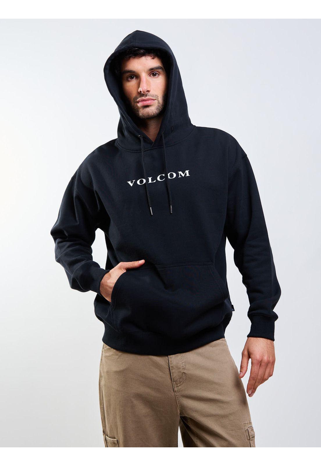 Poleron Canguro VLC Stone Po Negro Hombre Volcom-4