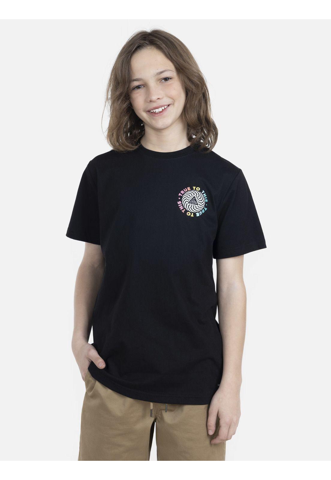 Polera M/C Básica Juvenil 7P185-MV22 Negro Volcom-0