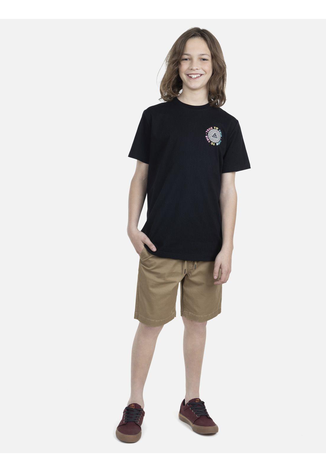 Polera M/C Básica Juvenil 7P185-MV22 Negro Volcom-3