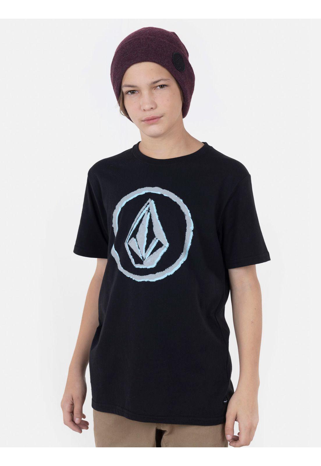 Polera Juvenil CIRCLESTONES S/S TEE Y Negro Volcom-0