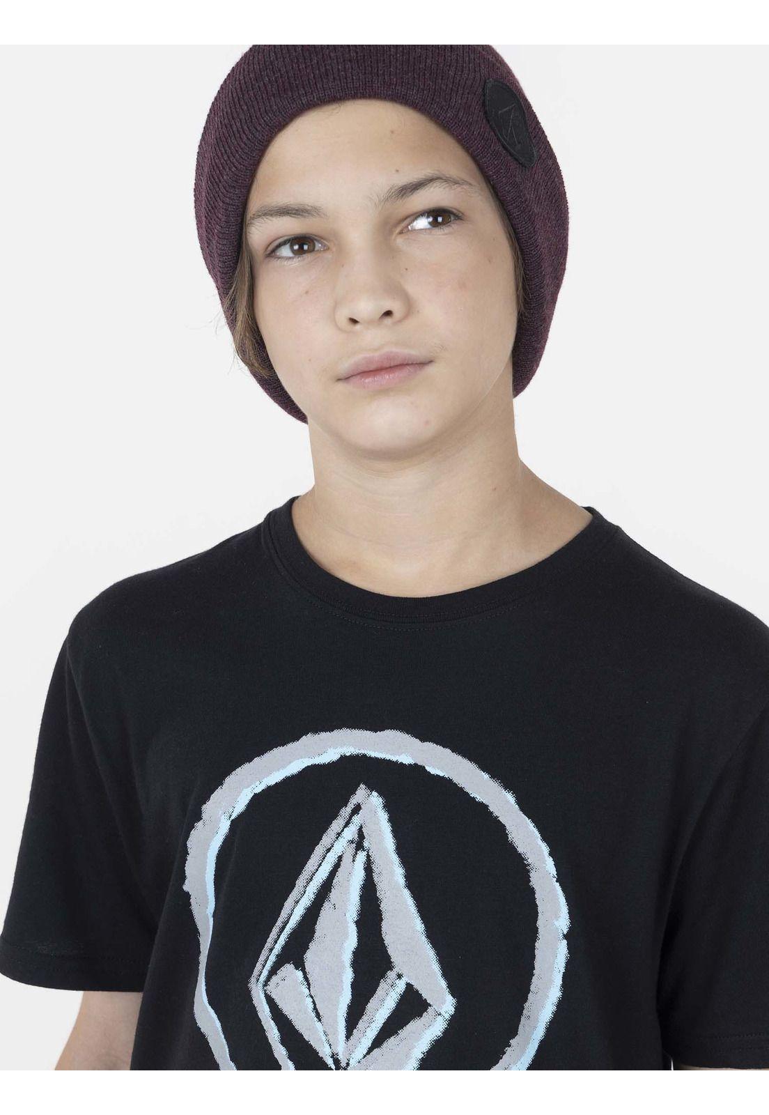 Polera Juvenil CIRCLESTONES S/S TEE Y Negro Volcom-2