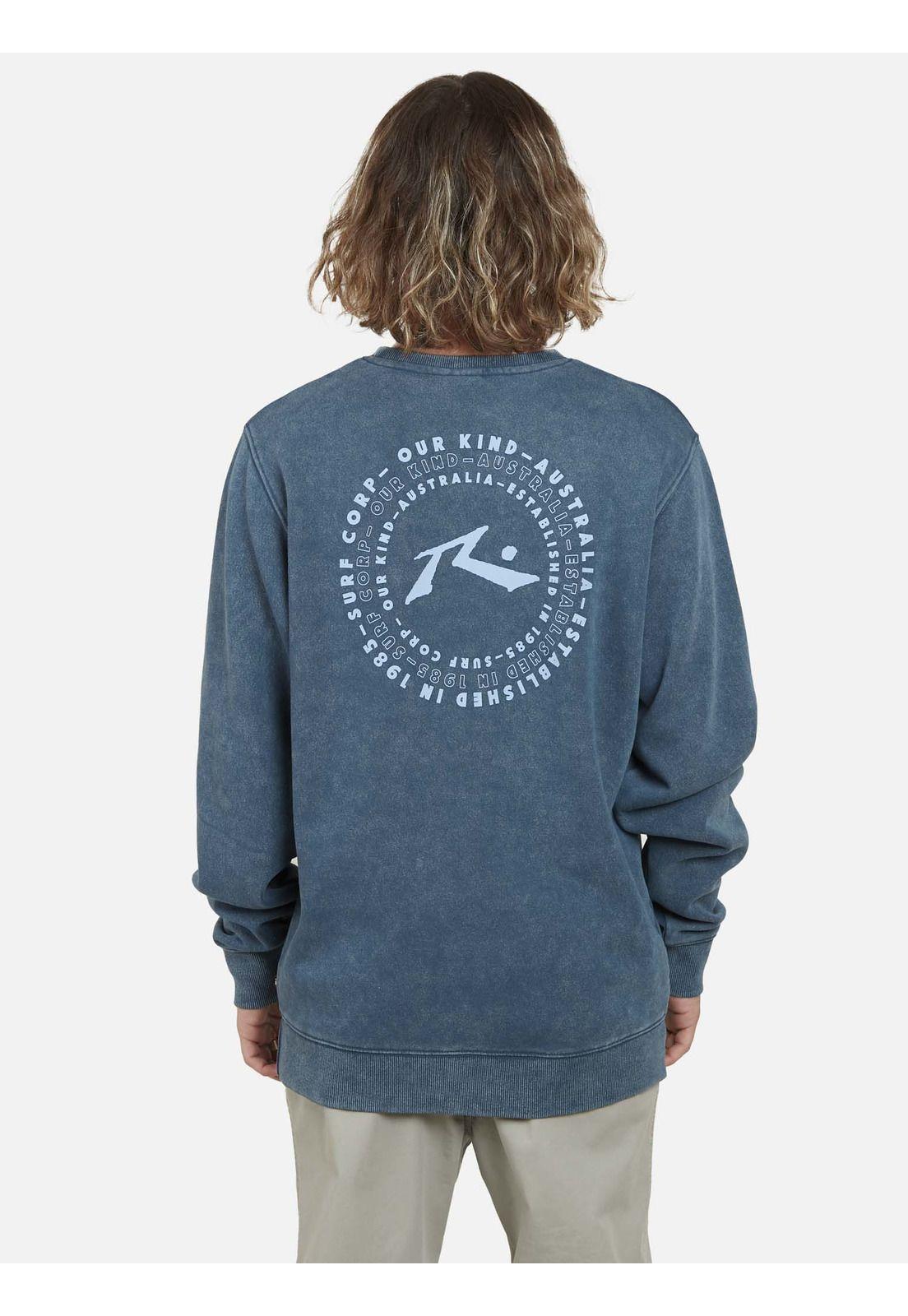 Poleron Kapak Inti Raymi Crew neck Hombre Azul Rusty-1