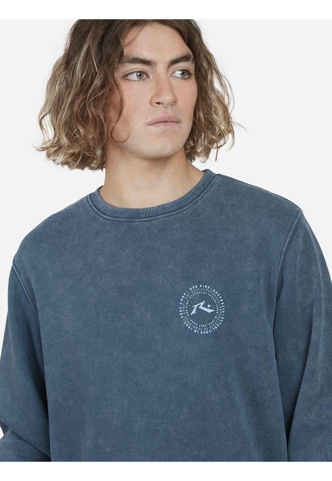 Poleron Kapak Inti Raymi Crew neck Hombre Azul Rusty-3