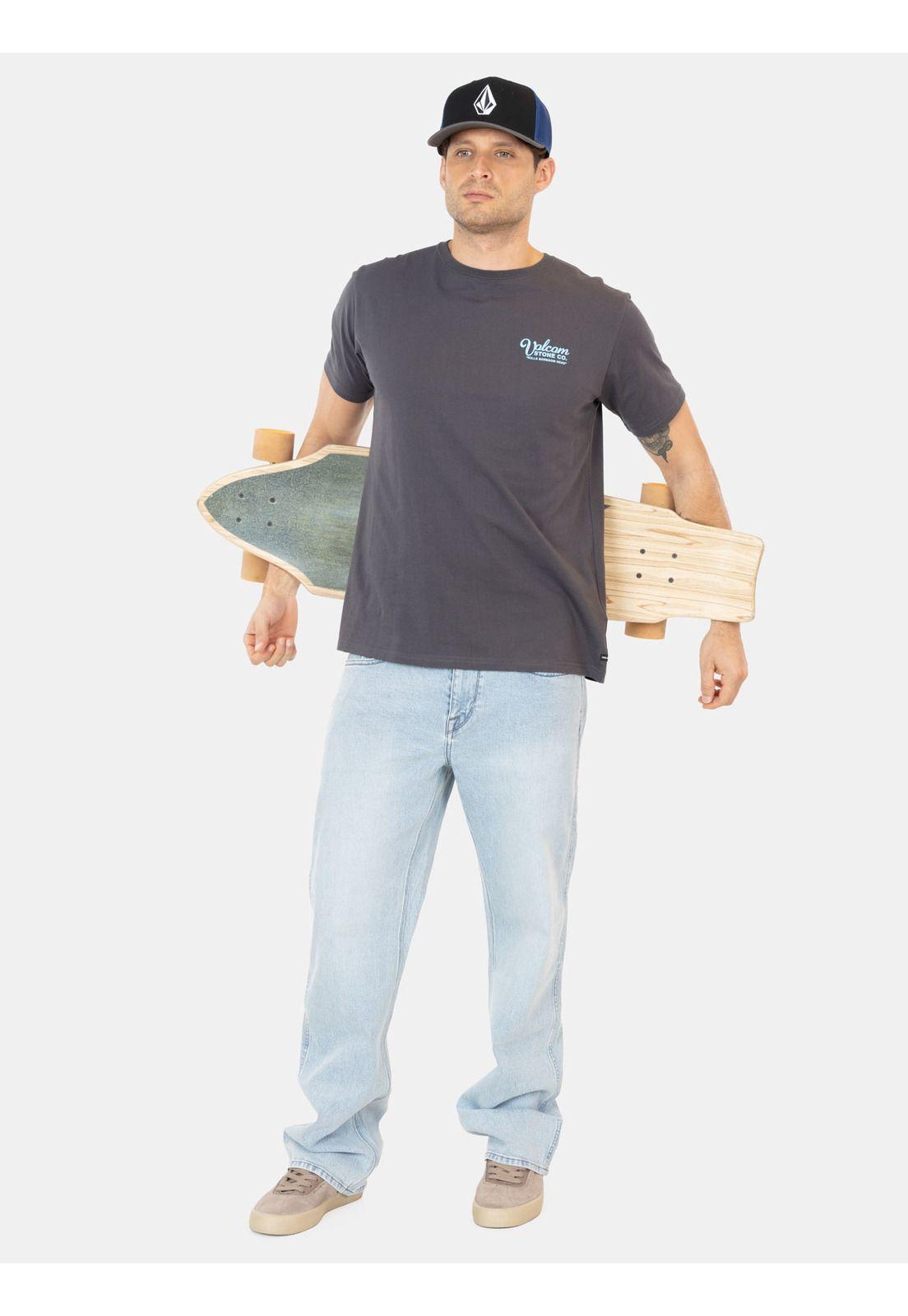 Polera MC Push Gris Hombre Volcom-3