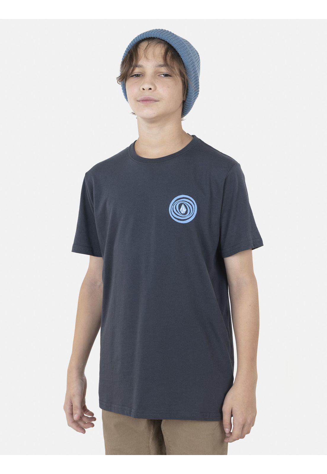 Polera Juvenil BLOT S/S TEE Gris Oscuro Volcom-0