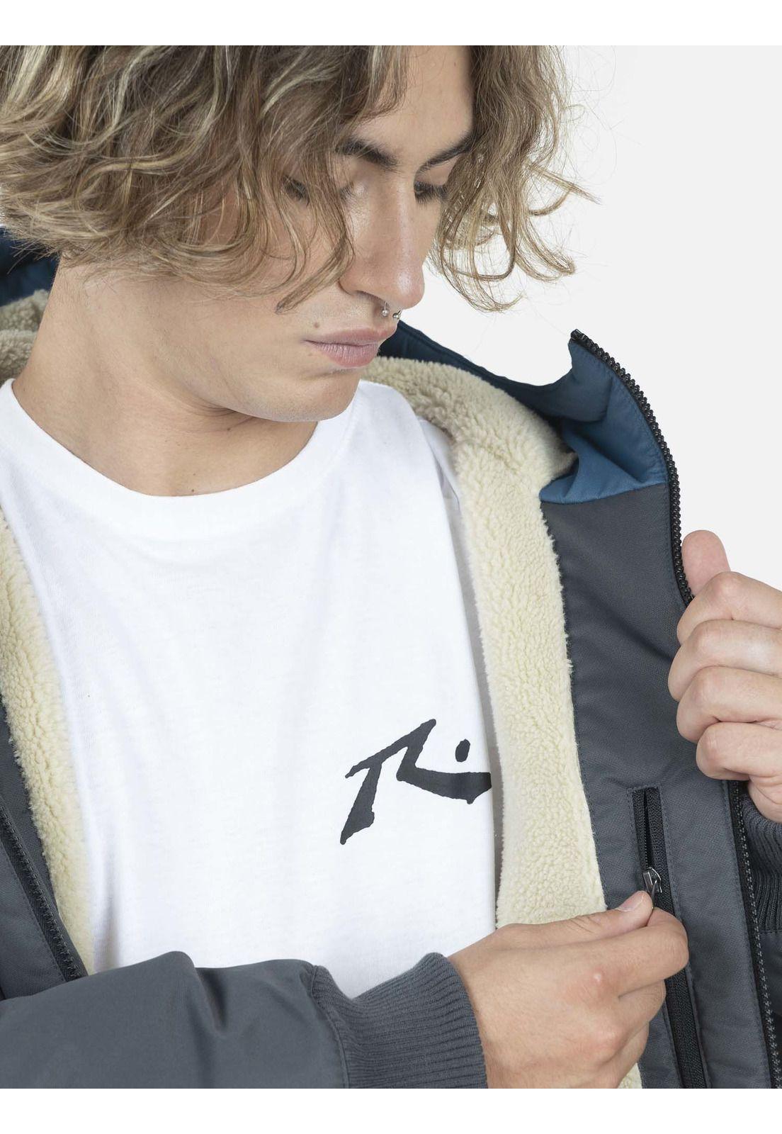 Jacket Bomber Hombre Gris Oscuro Rusty-2