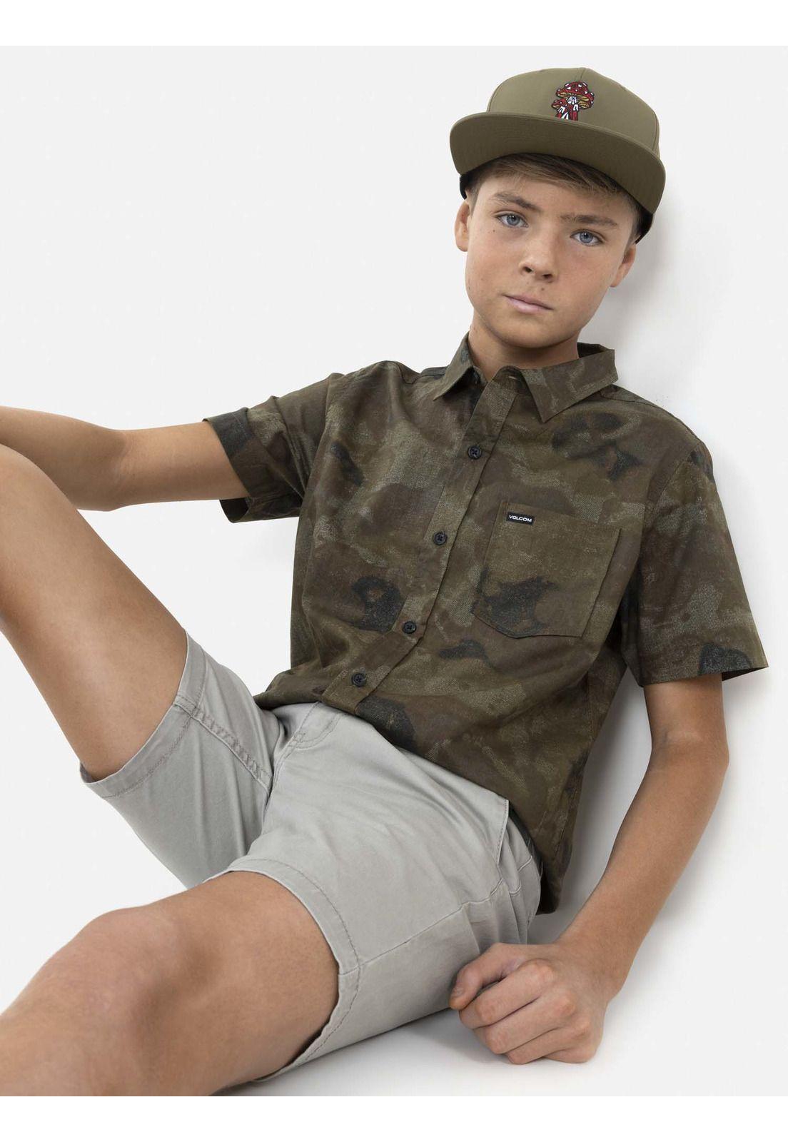 Camisa ROUND ABOUT SLEEVE SHIRT Juvenil Multicolor Volcom-0