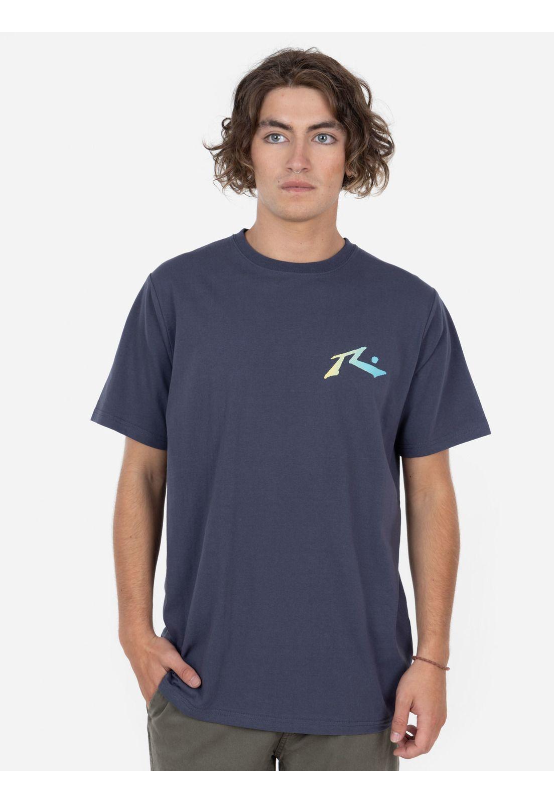 Polera OLD TV SS TEE Hombre Azul Rusty-0