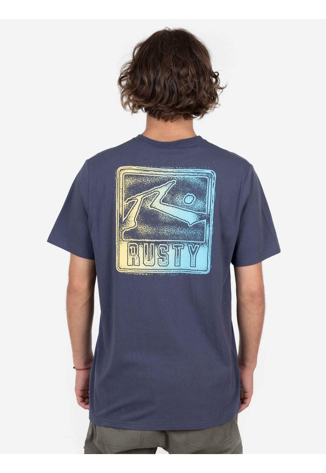 Polera OLD TV SS TEE Hombre Azul Rusty-1