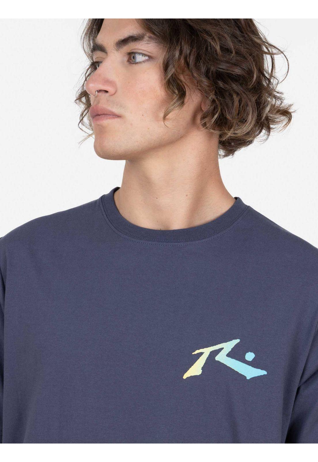 Polera OLD TV SS TEE Hombre Azul Rusty-3