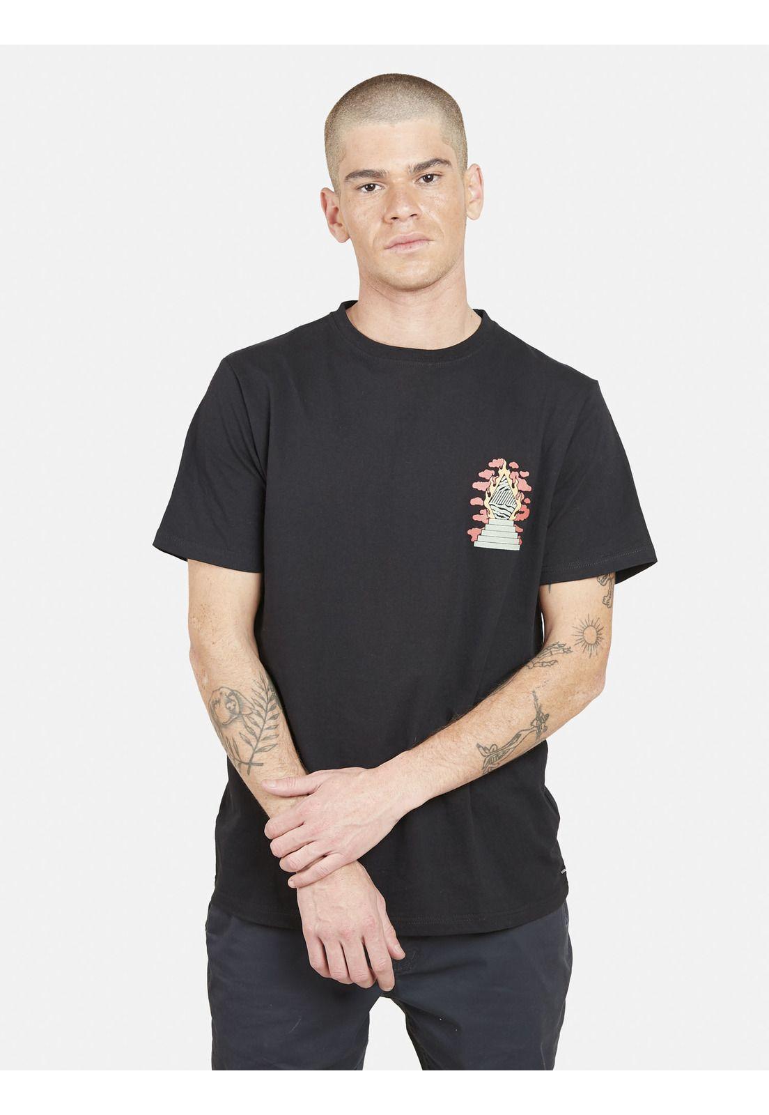 Polera ALTARIUM SS TEE Hombre Negro Volcom-0