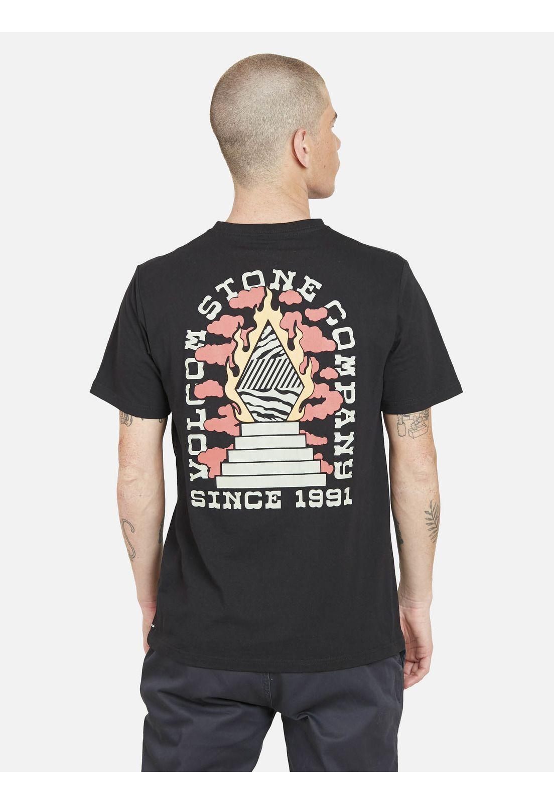 Polera ALTARIUM SS TEE Hombre Negro Volcom-1