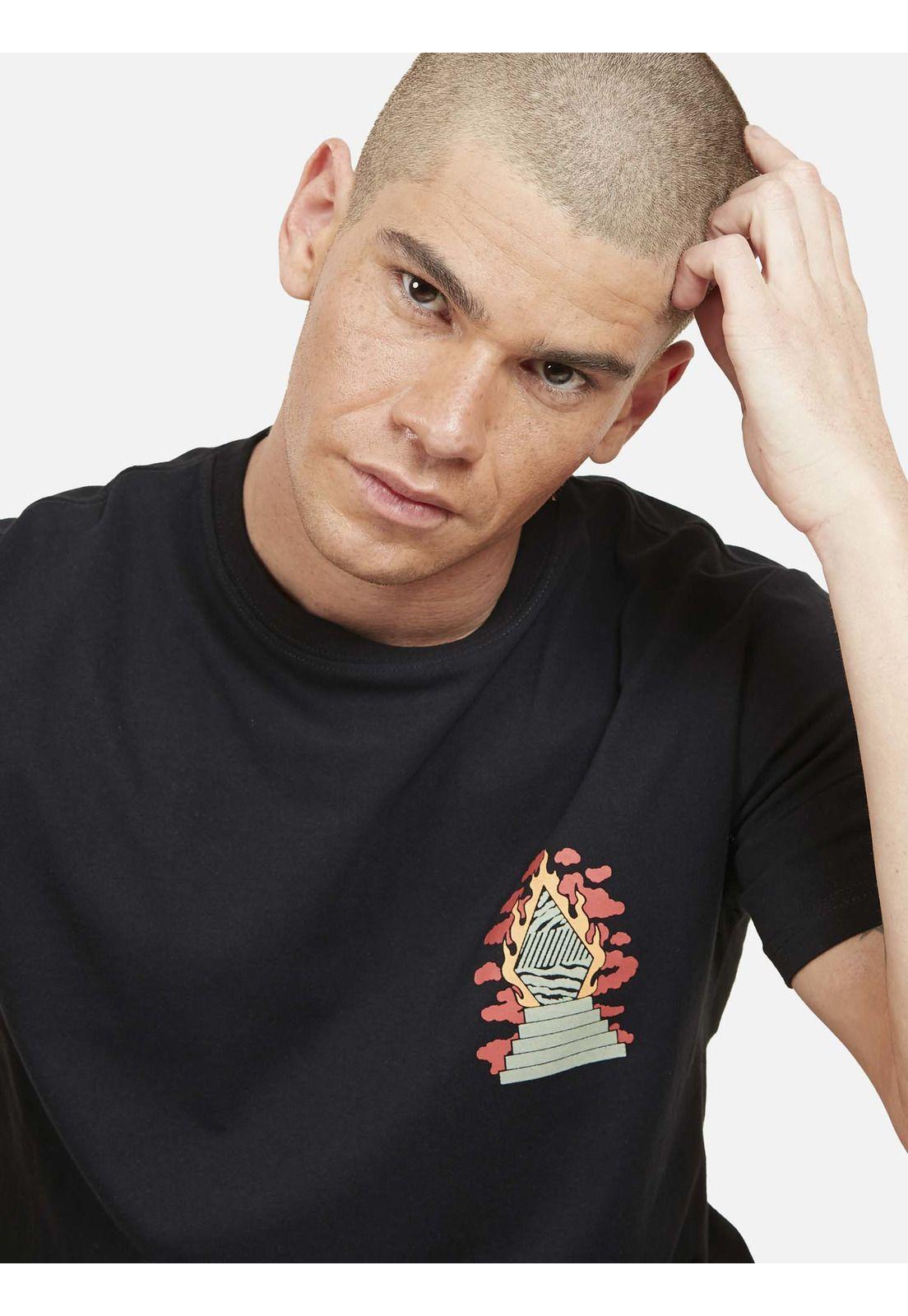 Polera ALTARIUM SS TEE Hombre Negro Volcom-2