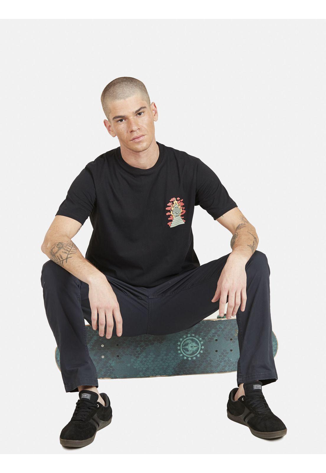 Polera ALTARIUM SS TEE Hombre Negro Volcom-3