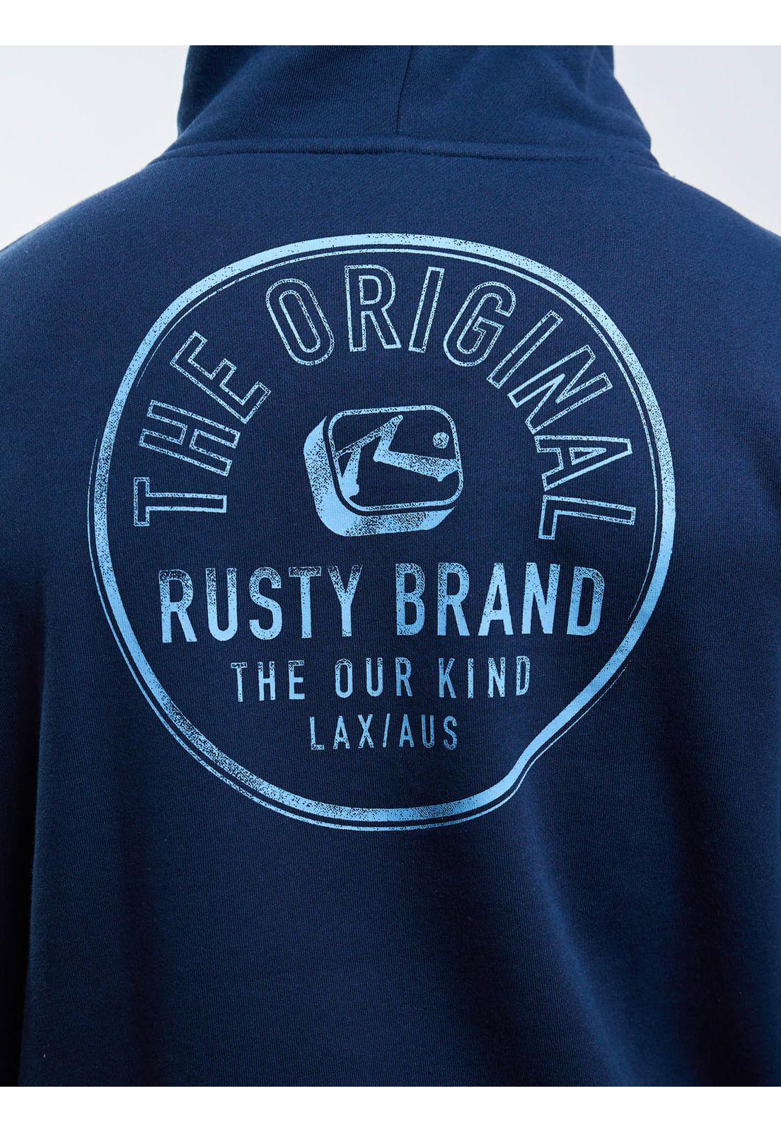 Poleron Canguro Original Rusty Hoodie Azul Hombre Rusty-3