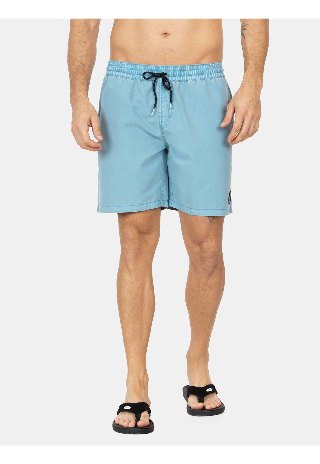 Traje De Baño Corto Tattooz Turquesa Hombre Volcom-0